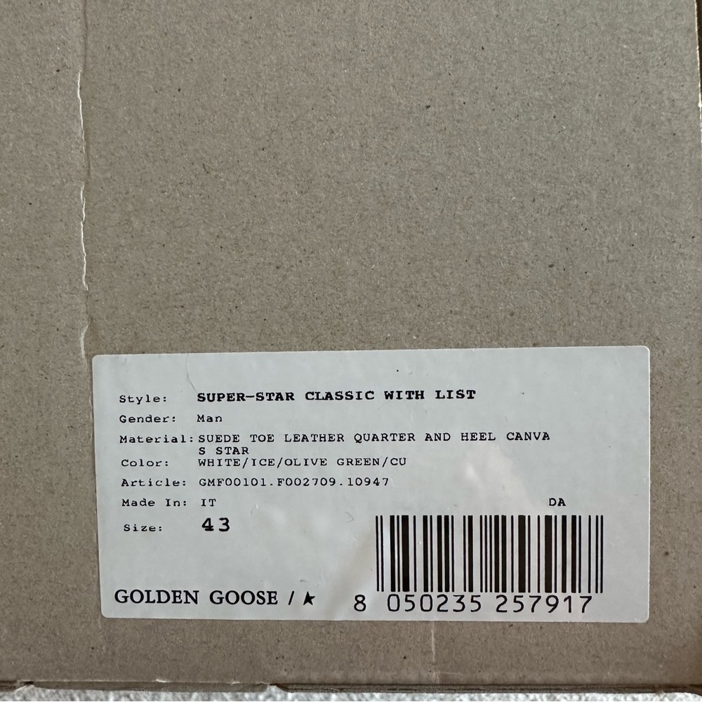 Men’s Golden Goose Super-Star Classic Sneakers EU 43/US 10 Excellent in Box - Picture 10 of 11